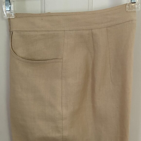 Ann Tijuan for Kenar etc. 100% Linen, Beige Pants, Size 4. NWOT - Picture 4 of 6